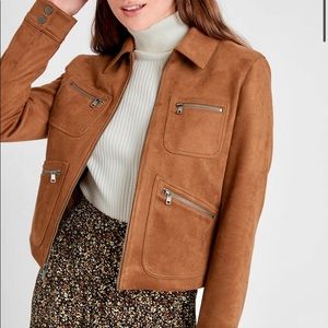 Banana Republic Size Small Vegan Suede 4 Pocket Jacket